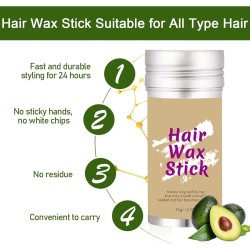 Hair Wax Stick,Wax Stick Hair,Hair Wax Stick Womens & Men,Wax Stick For Wigs,Styling Wax For Fly Away Non-Greasy Formula For Edge Frizz Hair,Long Lasting.
