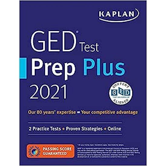 Ged test prep plus 2021: 2 practice tests + proven strategies + online