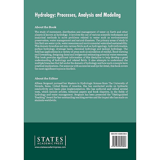 Hydrology: Processes, Analysis and Modeling