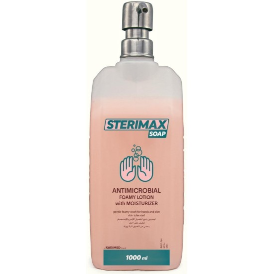 STERIMAX 4Pcs 1L antiseptic creamy hand wash stainless pump MIX STERIMAX 4Pcs 1L antiseptic creamy hand wash stainless pump MIX