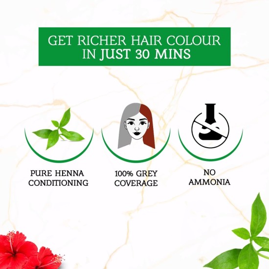 Vatika Naturals Henna Hair Color For Hair Dye 6 x 10 g | Burgundy | 100% Grey Coverage; Indian Henna Based | No Ammonia Vatika Naturals Henna Hair Color For Hair Dye 6 x 10 g | Burgundy | 100% Grey Coverage; Indian Henna Based | No Ammonia