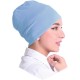 Aseel Scarf Seamless 2 Layers Full Hair Bandana for Women (Closed) (Baby Blue)