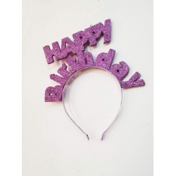 Birthday Headband Purple