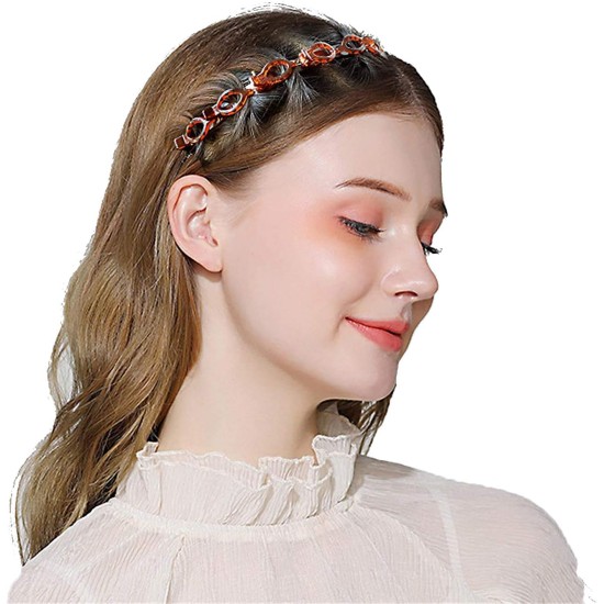 Double bangs hairstyle hairpin, 2pcs hairpin headbands, twist and clip headband/korean braided headband/hairpin hair band/diy hairband non-slip/double layer twist plait headband for women girls