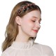 Double bangs hairstyle hairpin, 2pcs hairpin headbands, twist and clip headband/korean braided headband/hairpin hair band/diy hairband non-slip/double layer twist plait headband for women girls