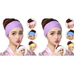 Facial Headband - Cloth Winter Headband Adjustable Towel with Magic Tape - Multi color