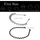 Metal Hair Hoop Band Unisex Wavy Headband Multi-Use Headbands Black Spring Wavy Hair Bands Bandeau Fashion Headband comb Headwear Accessories for Men Women's