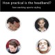 Metal Headband, Multi-Style Black Hair Hoop, Unisex Flexible Spring Wave Hairband Strong for Men Women (Style 6)