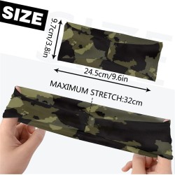 Sports Headband for Men And Women, Gothic Skulls Retro Floral Sweatband Non Slip Headwear for Fitness, Running, Outdoor Workout