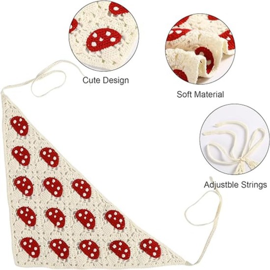 fashion mania Floral Crochet Hair Bandanas Headscarf 2 PCS Women Hair Scarf Daisy Headband Vintage Head Kerchief for Girls (White and black) fashion mania Floral Crochet Hair Bandanas Headscarf 2 PCS Women Hair Scarf Daisy Headband Vintage Head Kerchief for Girls (White and black)