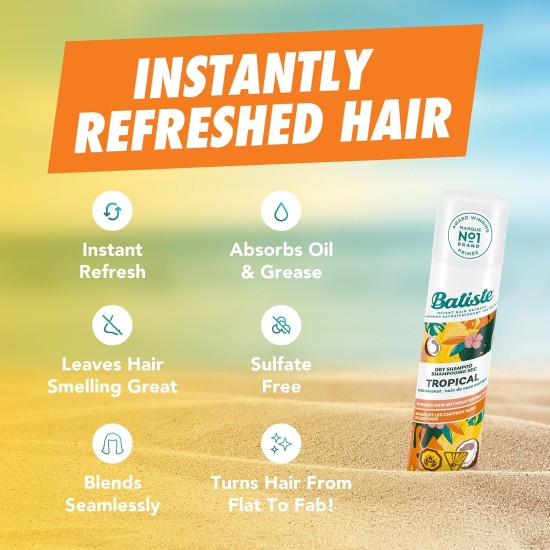 batiste coconut & exotic tropical - dry shampoo - 200 ml