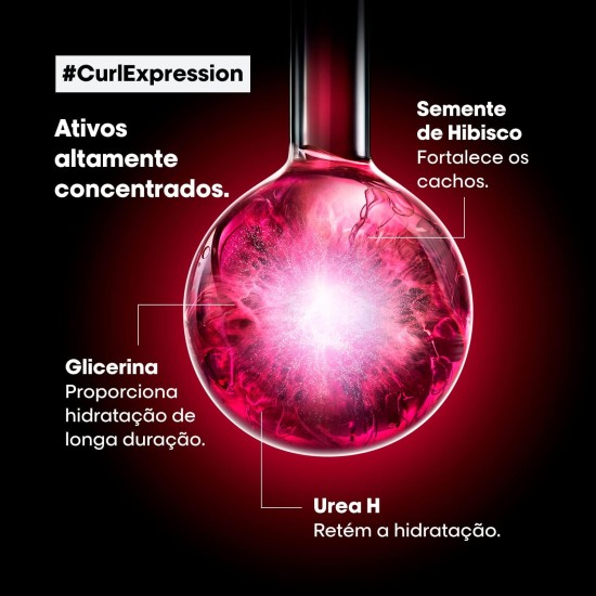 L'Oréal Professionnel Leave-In-Moisturiser, With Heat Protection, For Curly & Coily Hair, With Glycerin, Urea H and Hibiscus Seed Extract, Serie Expert Curl Expression, 200 ml L'Oréal Professionnel Leave-In-Moisturiser, With Heat Protection, For Curly & Coily Hair, With Glycerin, Urea H and Hibiscus Seed Extract, Serie Expert Curl Expression, 200 ml
