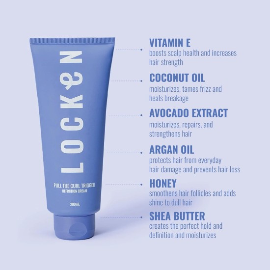 Locken pull the curl trigger leave-in definition cream 200ml Locken pull the curl trigger leave-in definition cream 200ml