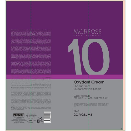 (MORFOSE OXYDANT CREAM1000 ml (20 VOL (MORFOSE OXYDANT CREAM1000 ml (20 VOL