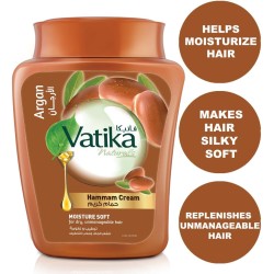 Vatika Naturals Hammam Cream 225gm | Natural Extracts of Watercress, Marrow & Vitamin E | Promotes Volume & Nourishes Hair | For Men & Women