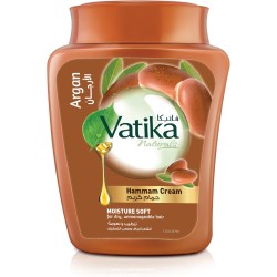 Vatika Naturals Moisture Soft Hammam Cream 900gm | Natural Extracts of Argan | Promotes Volume & Nourishes Hair | For Men & Women