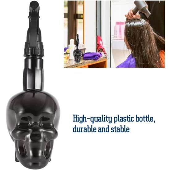 Hairdressing Spray Bottle, 500ml Devil shape Salon Water Mist Sprayer Refillable Skull Hair Salon Water Mist Sprayer Hair Spray Bottle for Taming Hair, Hairstyling, Plants, Pets, Cleaning (Black) Hairdressing Spray Bottle, 500ml Devil shape Salon Water Mist Sprayer Refillable Skull Hair Salon Water Mist Sprayer Hair Spray Bottle for Taming Hair, Hairstyling, Plants, Pets, Cleaning (Black)