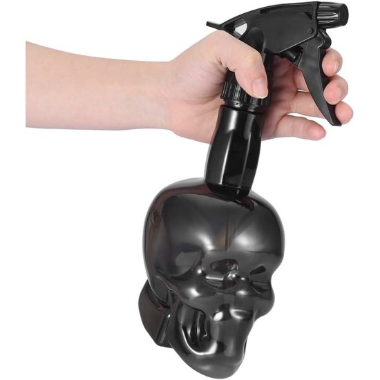 Hairdressing Spray Bottle, 500ml Devil shape Salon Water Mist Sprayer Refillable Skull Hair Salon Water Mist Sprayer Hair Spray Bottle for Taming Hair, Hairstyling, Plants, Pets, Cleaning (Black) Hairdressing Spray Bottle, 500ml Devil shape Salon Water Mist Sprayer Refillable Skull Hair Salon Water Mist Sprayer Hair Spray Bottle for Taming Hair, Hairstyling, Plants, Pets, Cleaning (Black)