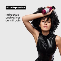 L'Oréal Professionnel Caring Reviving Spray, For Curly & Coily Hair, With Glycerin, Urea H and Hibiscus Seed Extract, Serie Expert Curl Expression, 190 ml