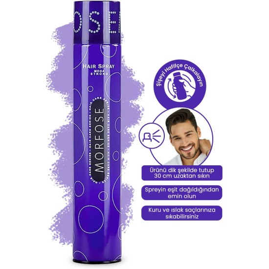 MORFOSE Hair Spray Mega Strong 400ML MORFOSE Hair Spray Mega Strong 400ML
