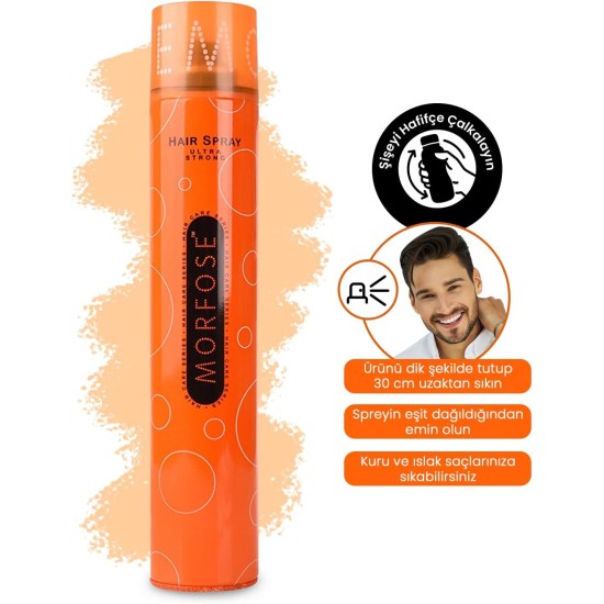MORFOSE Hair Spray Ultra Stong 400ML MORFOSE Hair Spray Ultra Stong 400ML