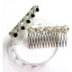 2 Pieces Hair Comb Hair Clip Hair Accessories Pearl Crystal Clear Shiny Hair Accessories for Bride and Her Friend