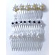 2 Pieces Hair Comb Hair Clip Hair Accessories Pearl Crystal Clear Shiny Hair Accessories for Bride and Her Friend