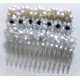 2 Pieces Hair Comb Hair Clip Hair Accessories Pearl Crystal Clear Shiny Hair Accessories for Bride and Her Friend