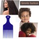 6 pcs Afro Comb, Plastic Smooth Hair Pick Comb Wide Tooth Detangling Hair Comb for Natural Curly Hair Style (6 Color)