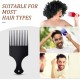 6 pcs Afro Comb, Plastic Smooth Hair Pick Comb Wide Tooth Detangling Hair Comb for Natural Curly Hair Style (6 Color)