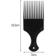 Afro Hair Comb, Hair Pick Comb Have Standard Spacing, Suitable for Curly Hair or African Hairstyle, 2Pcs Blue and Black