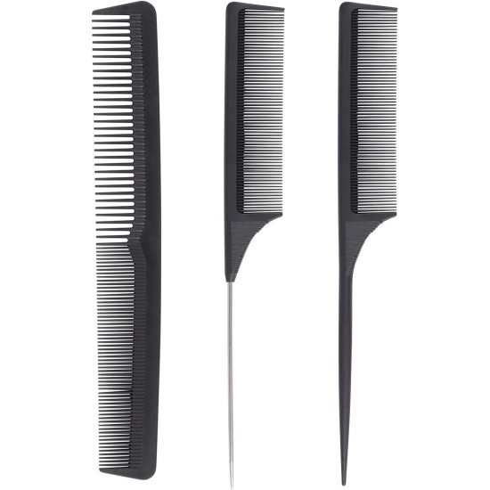 BTYMS Rat Tail and Dressing Set Parting Combs - 3 Pieces