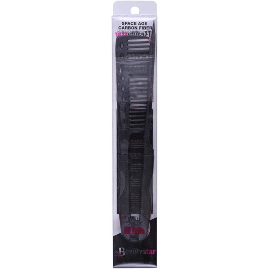 Beauty Star Space Age Carbon Fiber Tension Comb - 1 Piece, Black