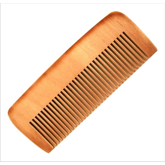 Crafts idea wooden comb hair + beard detangler for women and men - natural anti static wood for detangling and styling wet or dry curly, thick, wavy, or straight hair - small pocket sized