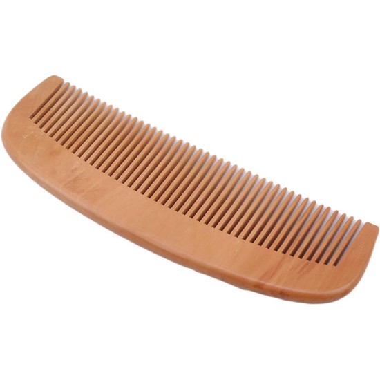 Crafts idea wooden comb hair + beard detangler for women and men - natural anti static wood for detangling and styling wet or dry curly, thick, wavy, or straight hair - small pocket sized