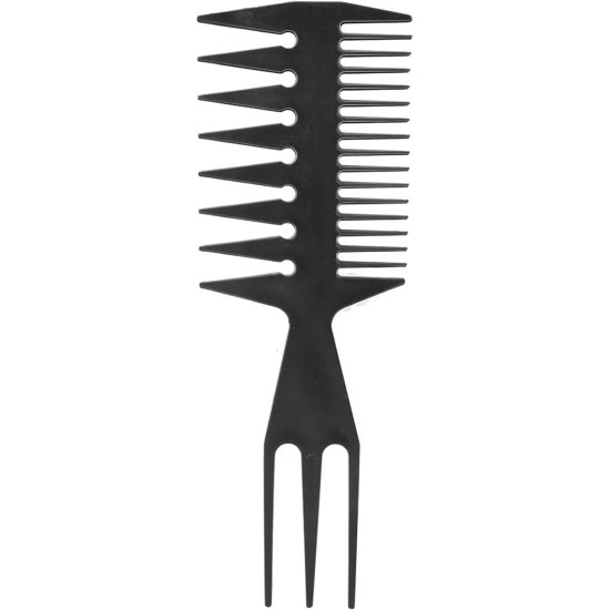 Hair Comb Styling Set Double Side Tail Combs with Afro Pick Barber Wide Tooth Comb for Men Women Beard Hairstylist Tools African American Accessories, Black,