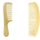 Hair Comb Wooden Salon Hairdressing Comb Curved Comb Fine Tooth Comb Set Moustache Grooming Brushes for Women Men and Girls 2 Pcs Light brown