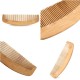 Hair Comb Wooden Salon Hairdressing Comb Curved Comb Fine Tooth Comb Set Moustache Grooming Brushes for Women Men and Girls 2 Pcs Light brown