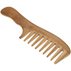 Handmade Wide Tooth Wooden Massage Comb for Hair Care (W747)