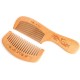 Handmade Wood Hair Comb-100% Peach cent Natural Detangling Hair Wooden Comb with No Snag - Smoothing Pocket Comb,[2 Pack]Fine and Wide Tooth Hair Comb,Best Gift Idea