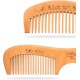 Handmade Wood Hair Comb-100% Peach cent Natural Detangling Hair Wooden Comb with No Snag - Smoothing Pocket Comb,[2 Pack]Fine and Wide Tooth Hair Comb,Best Gift Idea