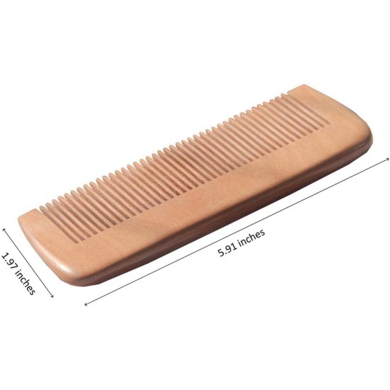 MXHAPPY Wooden Comb Natural Peach Wood Hair Comb Detangling Combs Straight comb 3 Pieces