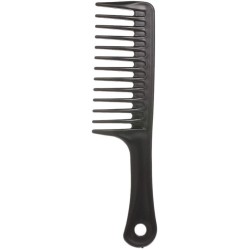 Torix Hair Brush Wide Teeth Comb 24.5cm Black ABS Plastic Heat-resistant Wide Wide Teeth Hair Comb Styling Tool