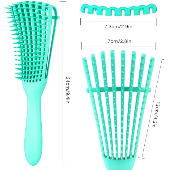 Anti Static Detangling- Hairbrush Anti-Knot Massage Detangler Comb Pain Free Straightener for Women Men and Kid Long Thick Curly-فرشاة شعر