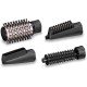 Babyliss ionic Hair Styler Rotating Brush - 4 Attachments and Bag Black – 1000 Watts – AS200E – International Warranty – Packaging May Vary