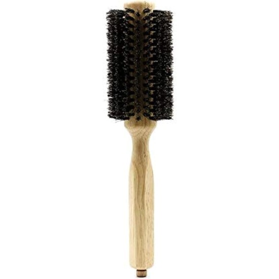 Combs - 6 Sizes Barber Salon Wood Handle Bristles Round Brush Removable Tail Professional Hairdressing Hair Brush Hair Round Comb (NO.18)