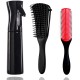 ELECDON Hair Continuous Spray Bottle Set, 9-Row Cushion Nylon Bristle Brush and Detangling Brush Water Sprayer Brush Set Hair for Hairstyling, Cleaning, Plants & Misting