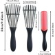 ELECDON Hair Continuous Spray Bottle Set, 9-Row Cushion Nylon Bristle Brush and Detangling Brush Water Sprayer Brush Set Hair for Hairstyling, Cleaning, Plants & Misting