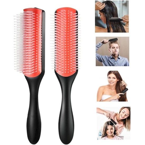 UrGod Men/women hair comb 9-row detangling hair brush rat tail comb styling hairbrush straight curly wet hair scalp massage brush UrGod Men/women hair comb 9-row detangling hair brush rat tail comb styling hairbrush straight curly wet hair scalp massage brush