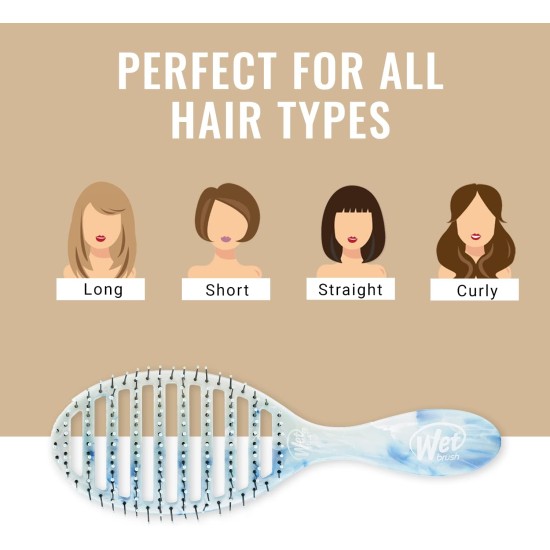 Wet Brush Original Princess Guiding Spirit Detangling Brush - Disney's Frozen 2, Sisters - All Hair Types - Ultra-Soft IntelliFlex Bristles Glide Through Tangles with Ease - Protects Against Split End